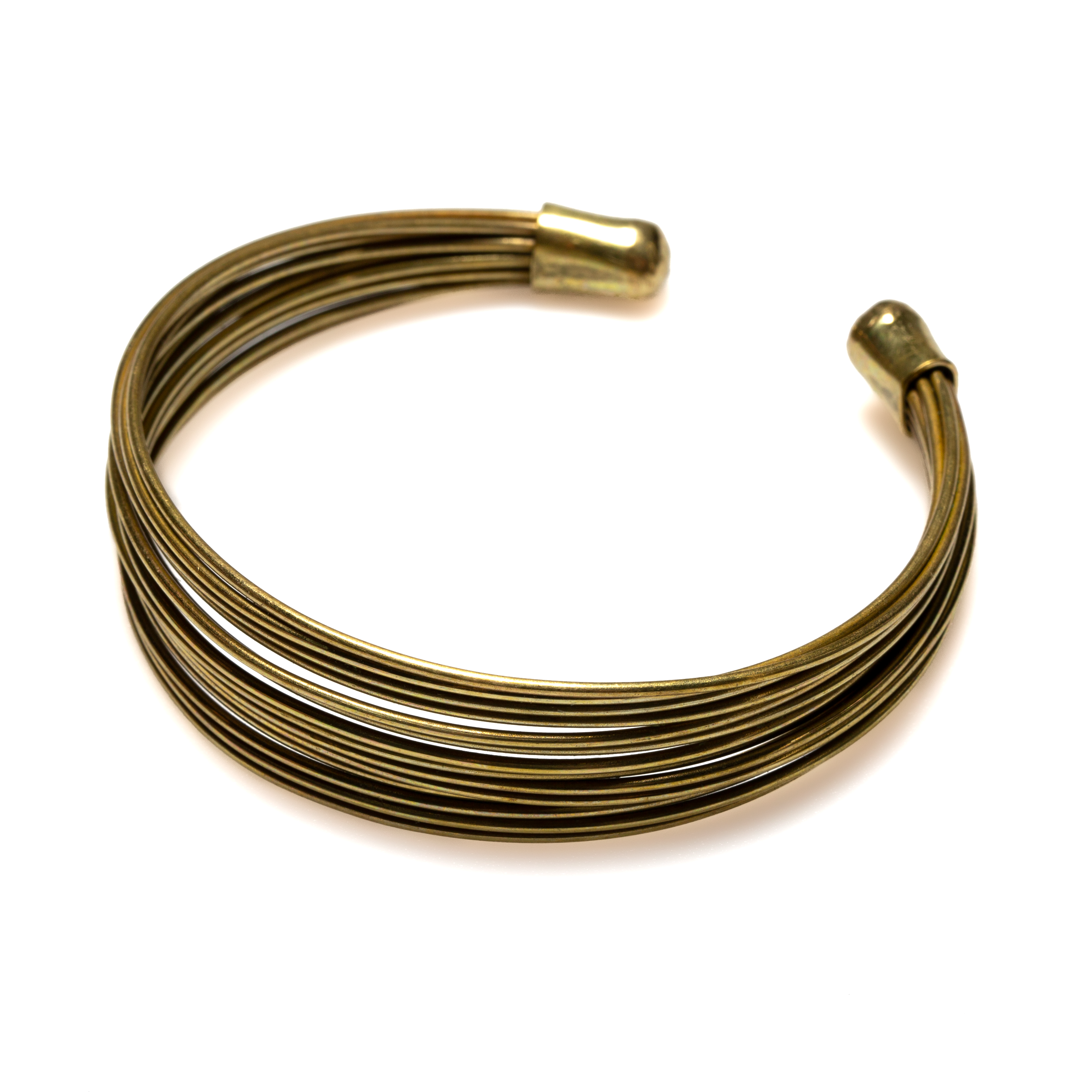 Multi Strand Wire Metal Cuff - Gold Colour - Shopthatapp.ca