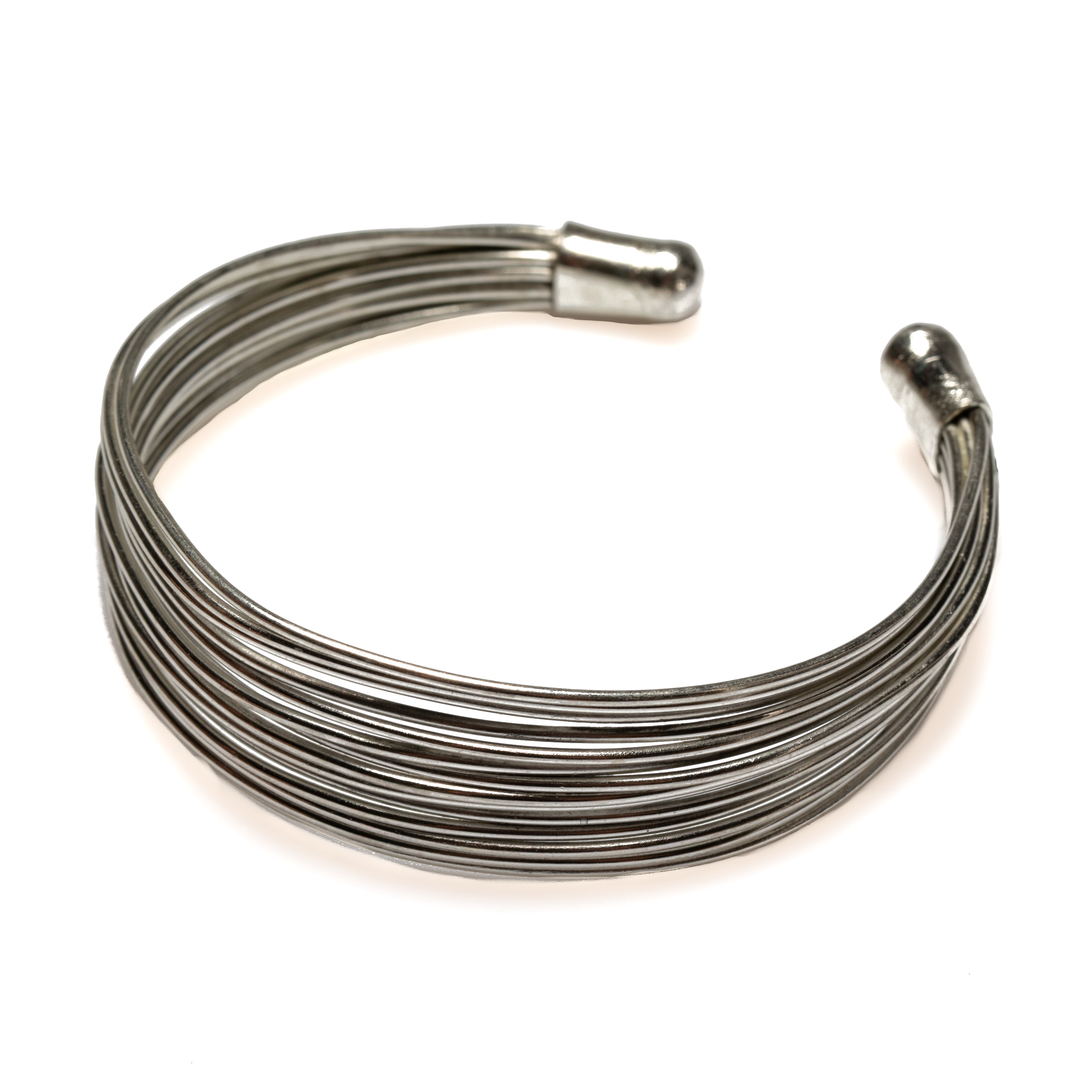Multi Strand Wire Cuff Bracelet in Silver Colour - Shopthatapp.ca