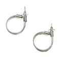 Wire Loop Metal Earrings - Silver Colour - Shopthatapp.ca