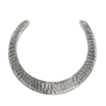 Beaten Metal Collar Necklace - Silver Colour - Shopthatapp.ca