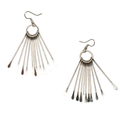 Metal Matchstick Earrings - Silver Colour - Shopthatapp.ca