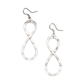 Twisted Loop Silver Earrings - Elegant Metal Design in Silver Colour - Shopthatapp.ca