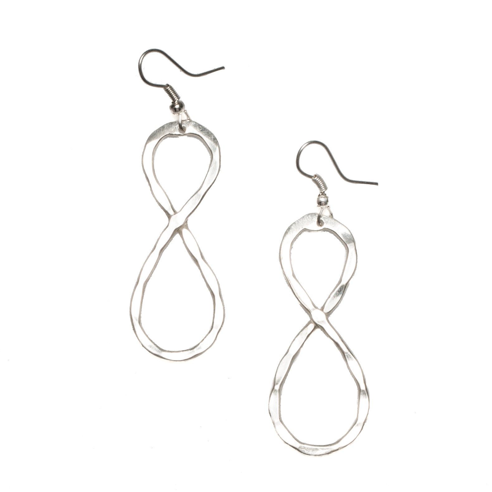 Twisted Loop Silver Earrings - Elegant Metal Design in Silver Colour - Shopthatapp.ca