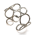 Open Circles Metal Cuff - Silver Colour - Shopthatapp.ca