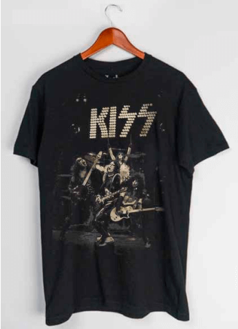 KISS Discharge Black T-Shirt - Www.Shopthatapp.ca