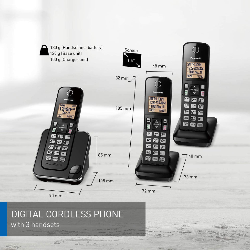 PANASONIC 3 Handset Telephone -  Refurbished with Home Essentials warranty - KX-TGC383C - Shopthatapp.ca