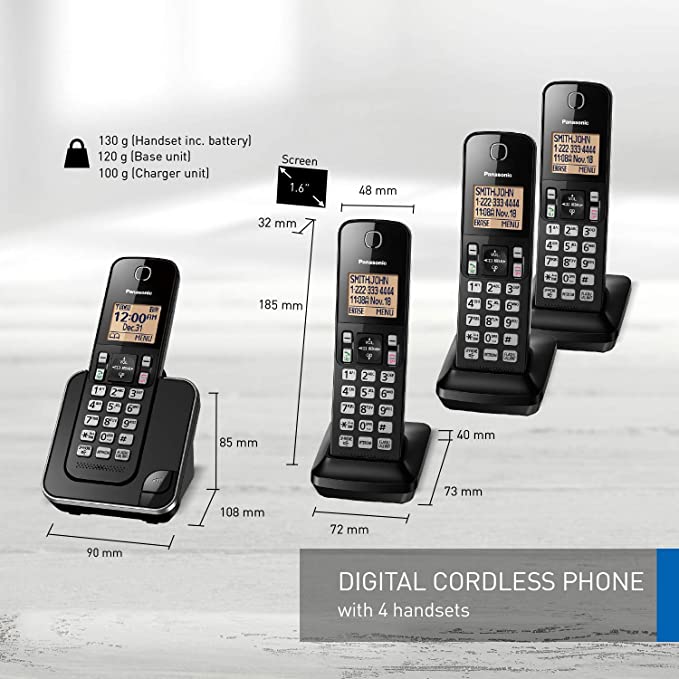PANASONIC 4-Handset Phone - Refurbished with Home Essentials warranty -  KXTGC384 - Shopthatapp.ca