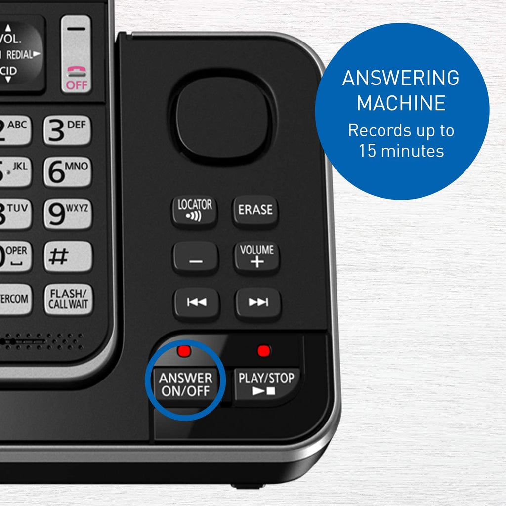 PANASONIC 1-Handset Phone with Answering Machine - Refurbished with Home Essentials warranty - KX-TGD390C - Shopthatapp.ca
