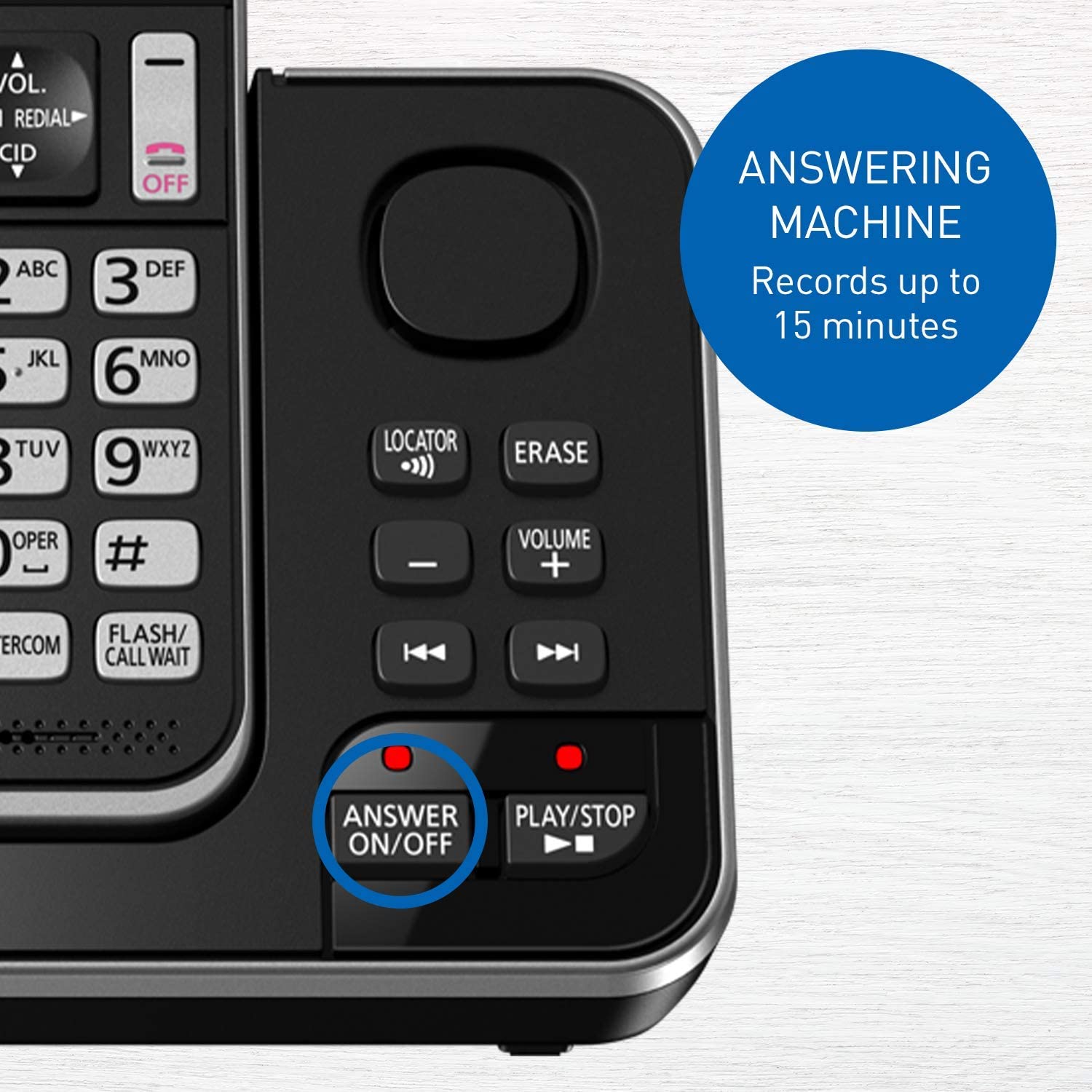 PANASONIC 1-Handset Phone with Answering Machine - Refurbished with Home Essentials warranty - KX-TGD390C - Shopthatapp.ca