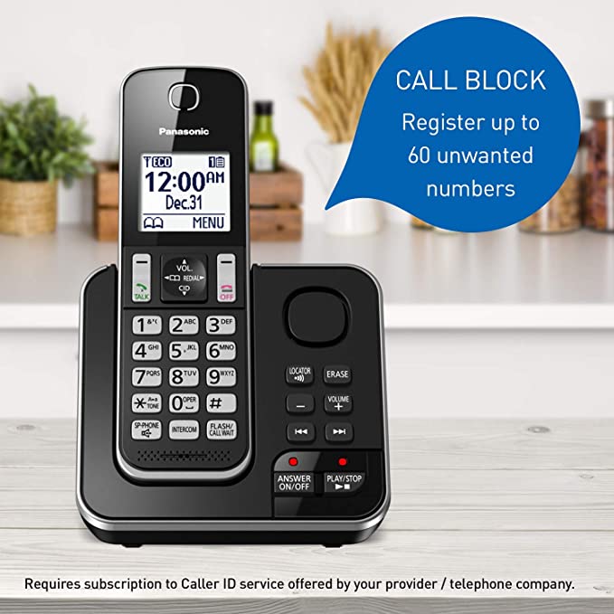 PANASONIC 1-Handset Phone with Answering Machine - Refurbished with Home Essentials warranty - KX-TGD390C - Shopthatapp.ca