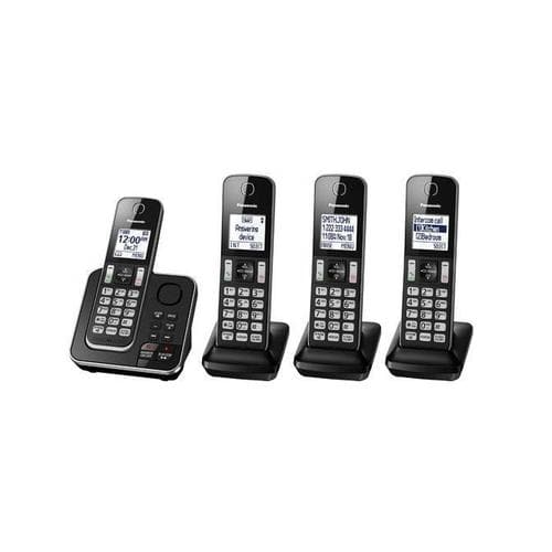 PANASONIC 4-Handset DECT Cordless Phone with Answering Machine - Refurbished with Home Essentials warranty -  KXTGD394 - Shopthatapp.ca