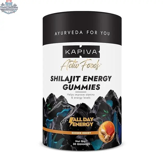 Kapiva Himalayan Shilajit Gummies by Prithvi Mart, ginger honey flavor, 225mg shilajit per gummy, NABL-certified, gelatin free.