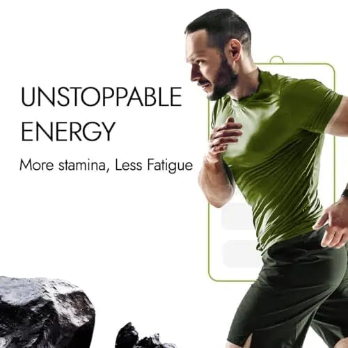 Kapiva Himalayan Shilajit Gummies with ginger honey flavor, NABL-certified, gelatin-free, boosts energy, endurance, and stamina.