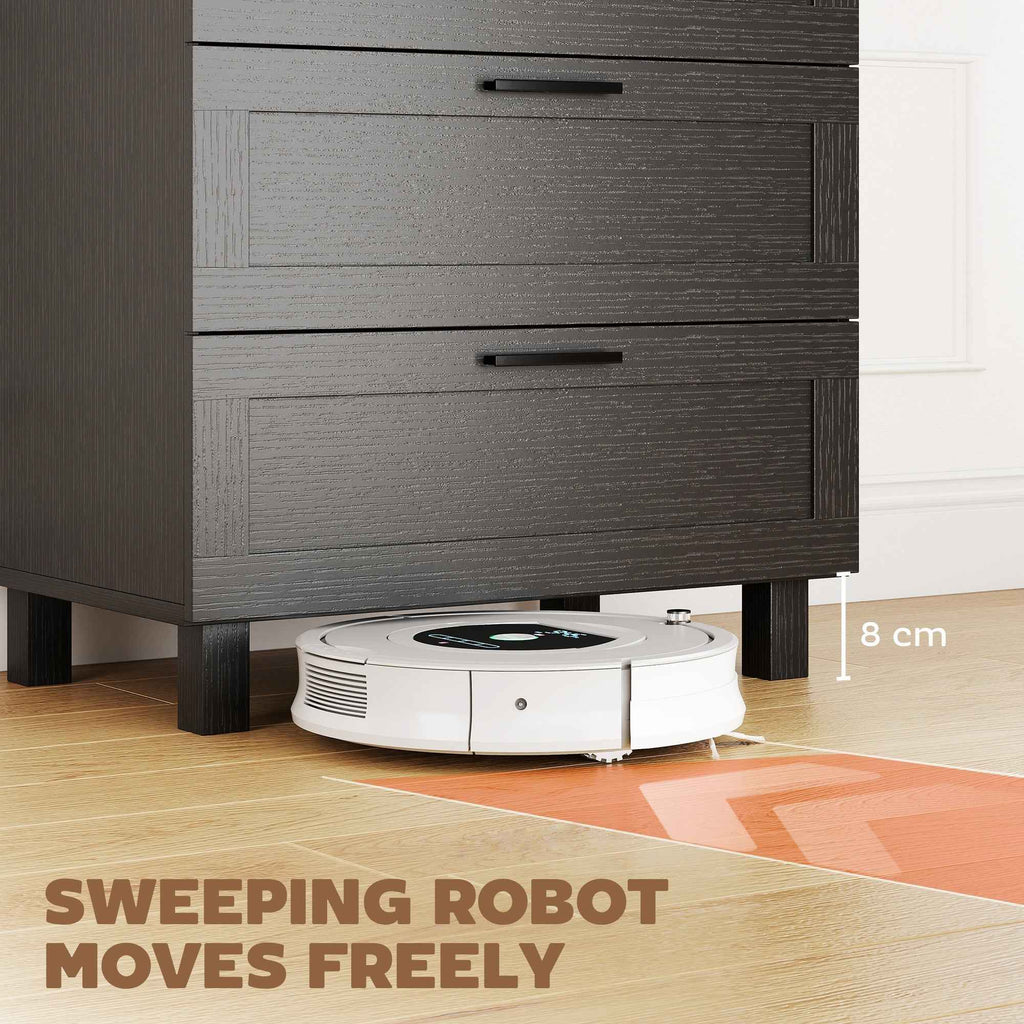 Taylor Chest of Drawers for Bedroom with Solid Wood Legs-Black