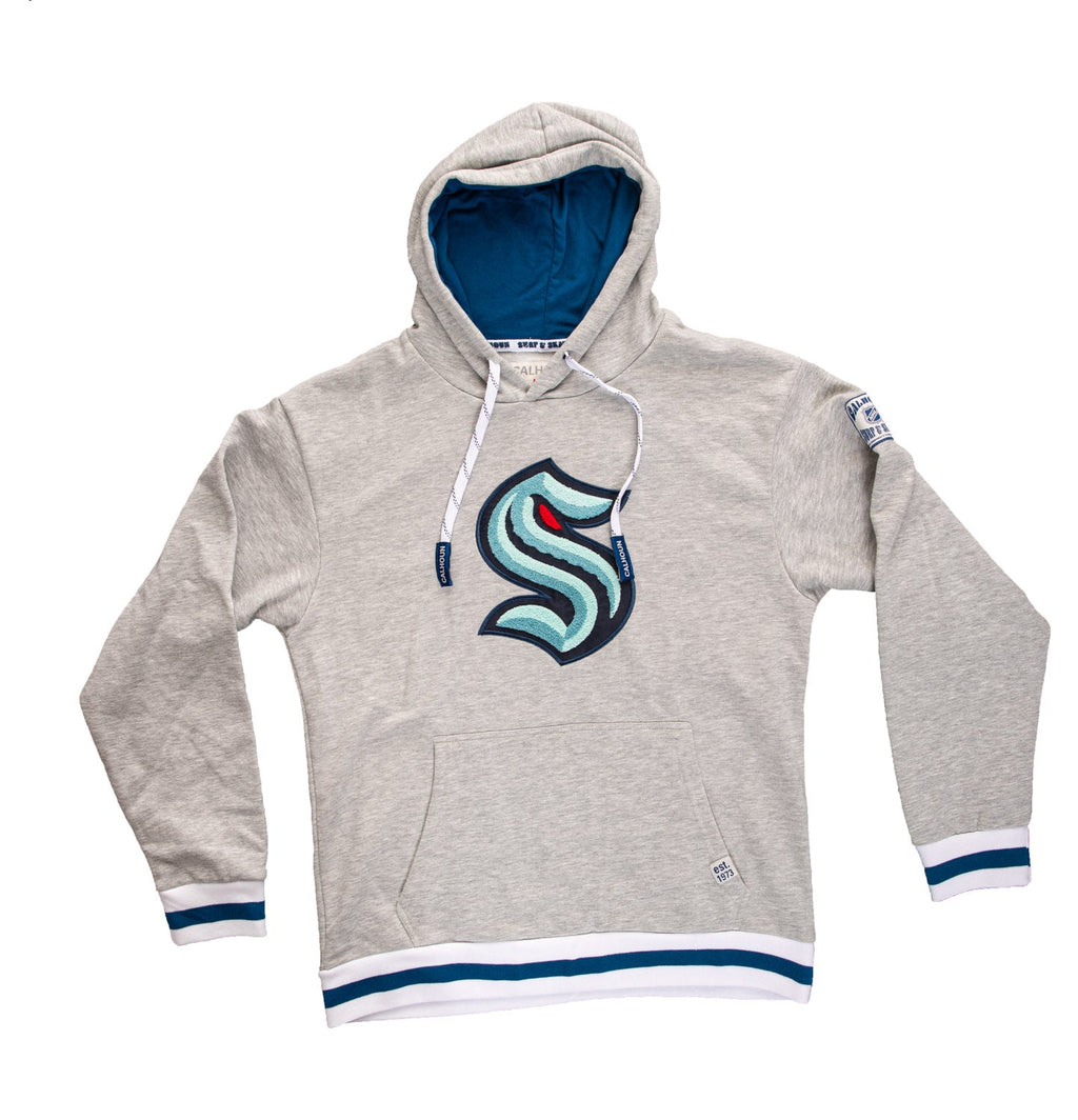 Seattle Kraken "Muskoka Style" Premium Chenille Woven Logo Hoodie - Shopthatapp.ca