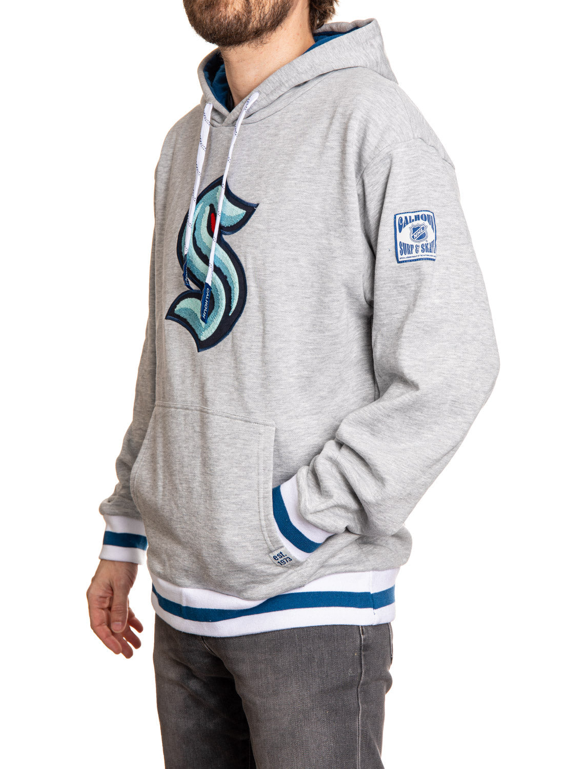 Seattle Kraken "Muskoka Style" Premium Chenille Woven Logo Hoodie - Shopthatapp.ca