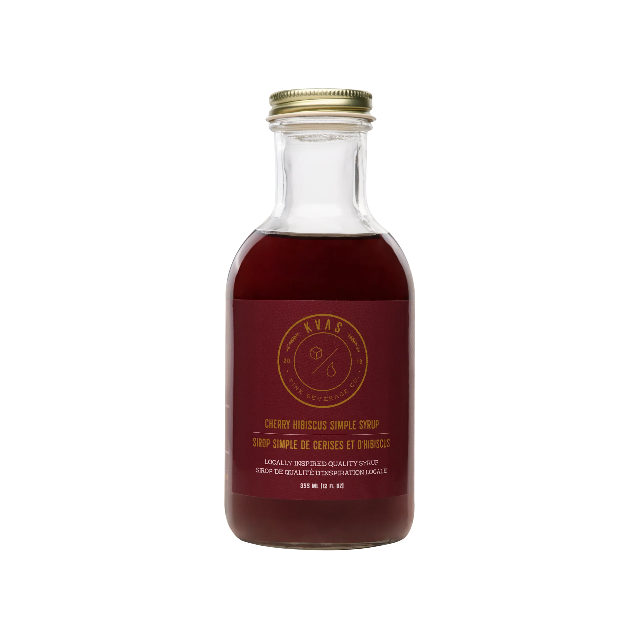 Kvas Cherry Hibiscus Simple Syrup - Premium Kvas Simple Syrup for Artisan Beverages