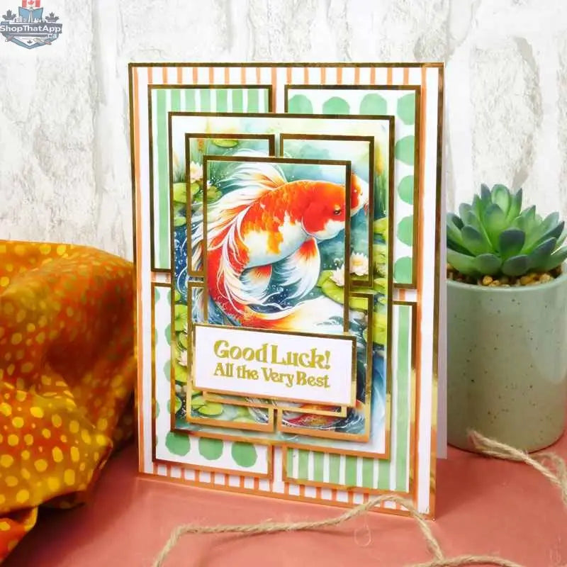 Open page of The Little Book of Eastern Treasures by Ecstasy Crafts, showcasing intricate Asian-inspired paper and cardstock designs.