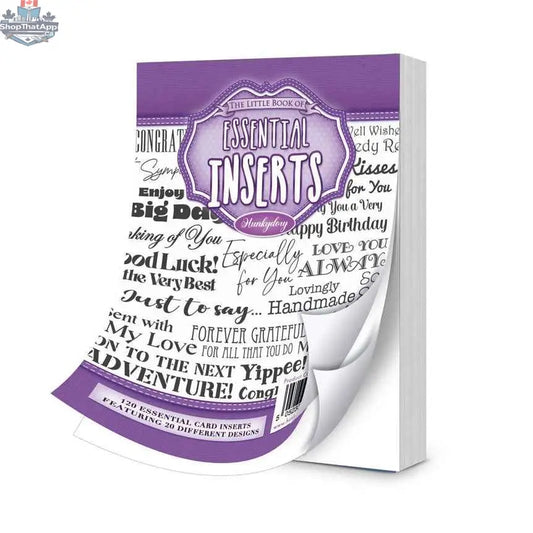 Ecstasy Crafts The Little Book of Inserts paper and cardstock collection, featuring various decorative insert designs.