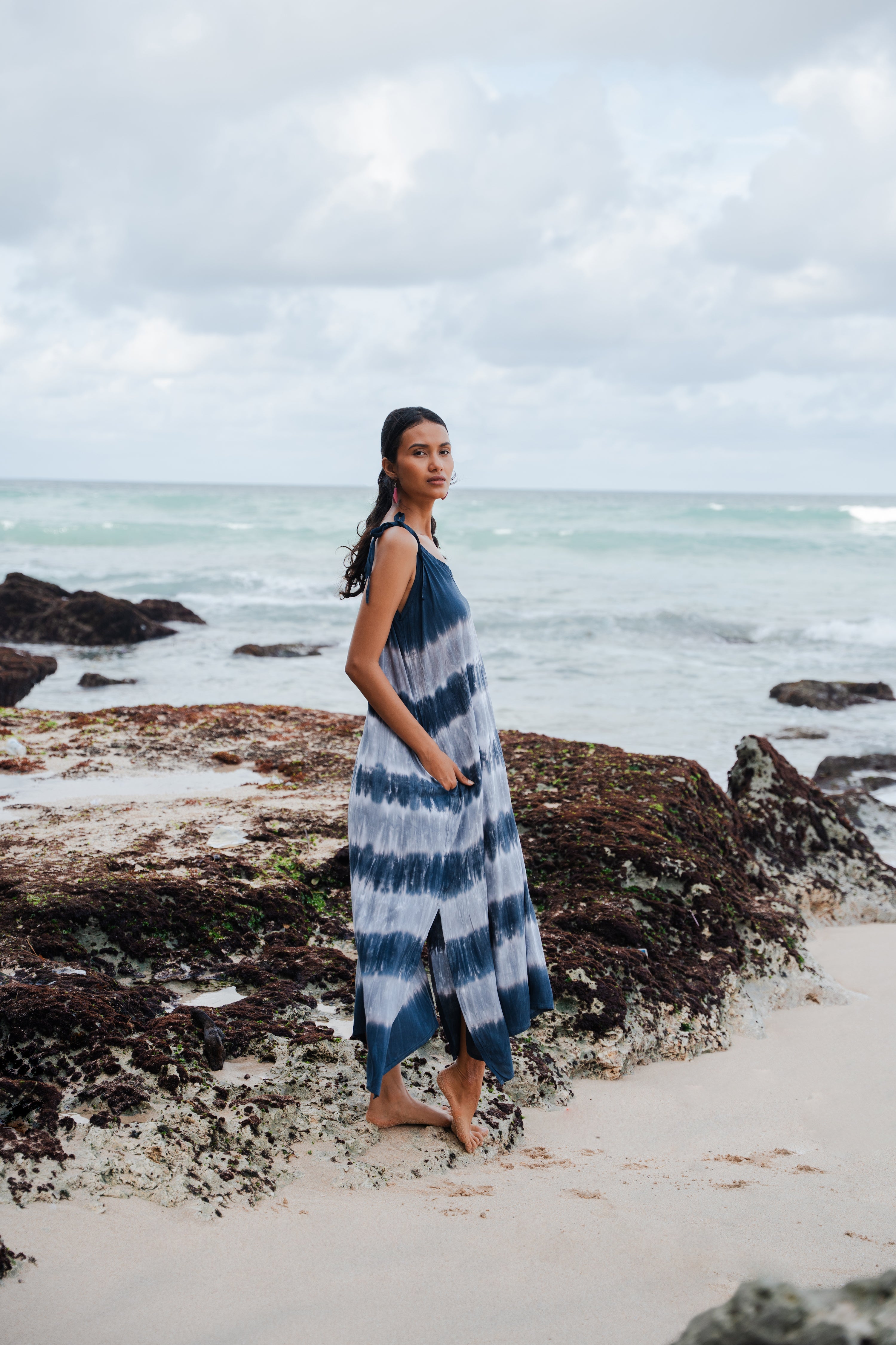 Stripey Dress - Monochrome Striped Monochrome Dress for Effortless Style - Shopthatapp.ca