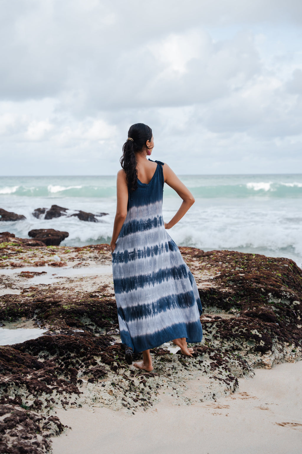 Stripey Dress - Monochrome Striped Monochrome Dress for Effortless Style - Shopthatapp.ca