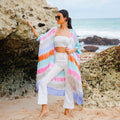 Rainbow Stripe Kimono - Vibrant and Stylish Outerwear - Shopthatapp.ca