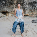 Tie Dye Romper in Lapis Ombre - Grey & Cream - Shopthatapp.ca