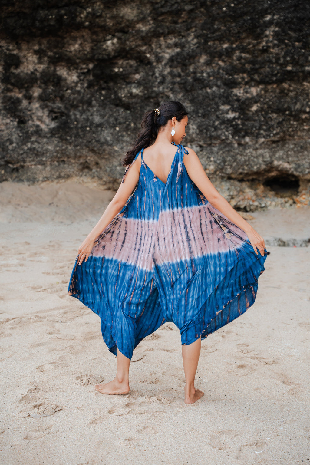 Tie Dye Ombre Romper in Blue & Pink - Stylish Summer Fashion - Shopthatapp.ca