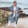 Simple Bone Tie Dye Kimono - Grey - Shopthatapp.ca