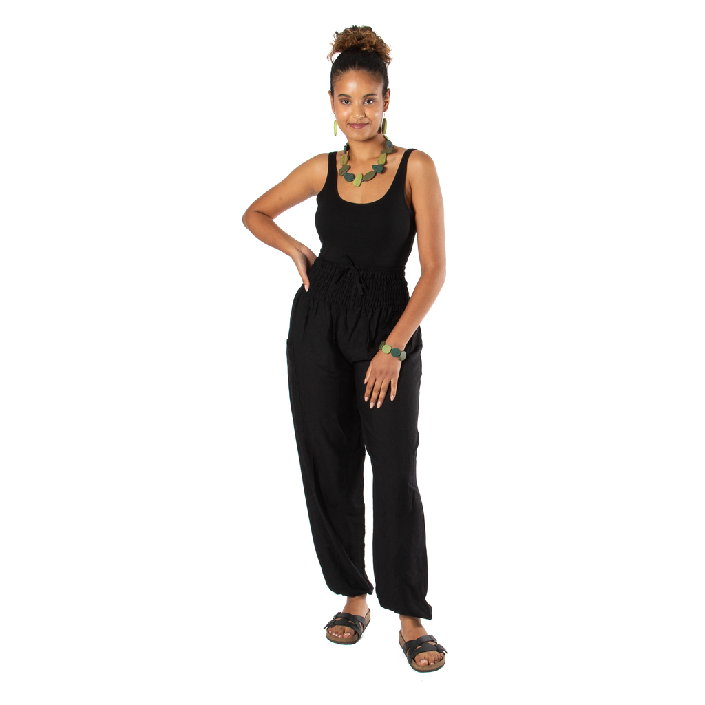 Simple Black Bali Pants - Shopthatapp.ca