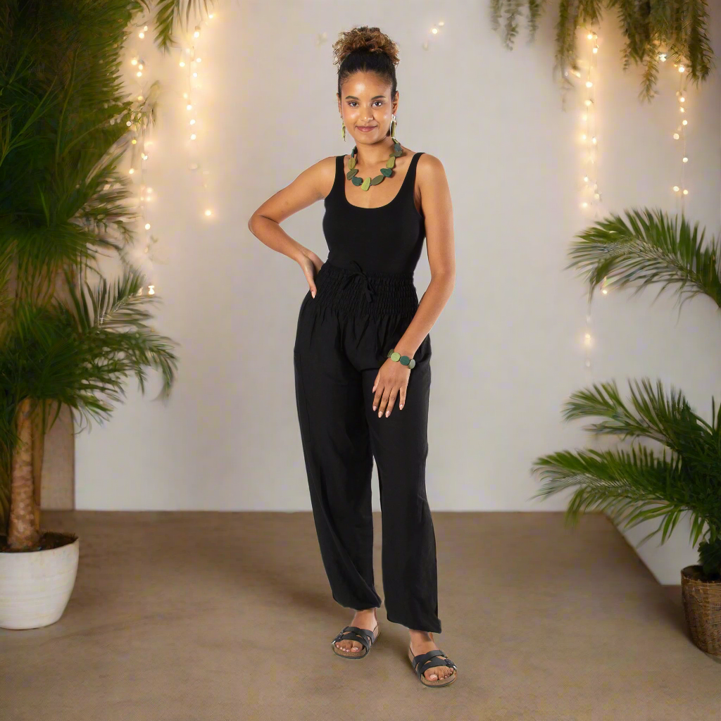 Simple Black Bali Pants - Shopthatapp.ca