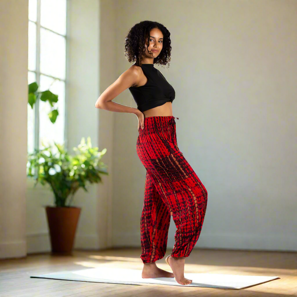 Tie-Dye Bali Pants with Bone Motif for Stylish Comfort - Shopthatapp.ca