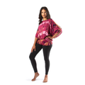 Purple Tie Dye Shoulder Top - Hippie Split Shoulder Style - Shopthatapp.ca