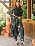 Black and White Tie Dye Kimono for Effortless Style and Comfort - Shopthatapp.ca