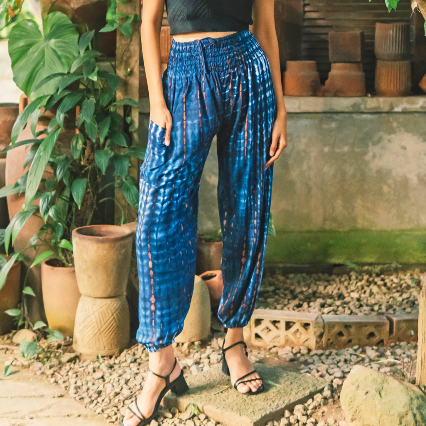Bone Tie Dye Bali Pants - Blue - Shopthatapp.ca