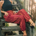 Bone Tie Dye Pants - Maroon & Gold Bali Style Fashion - Shopthatapp.ca