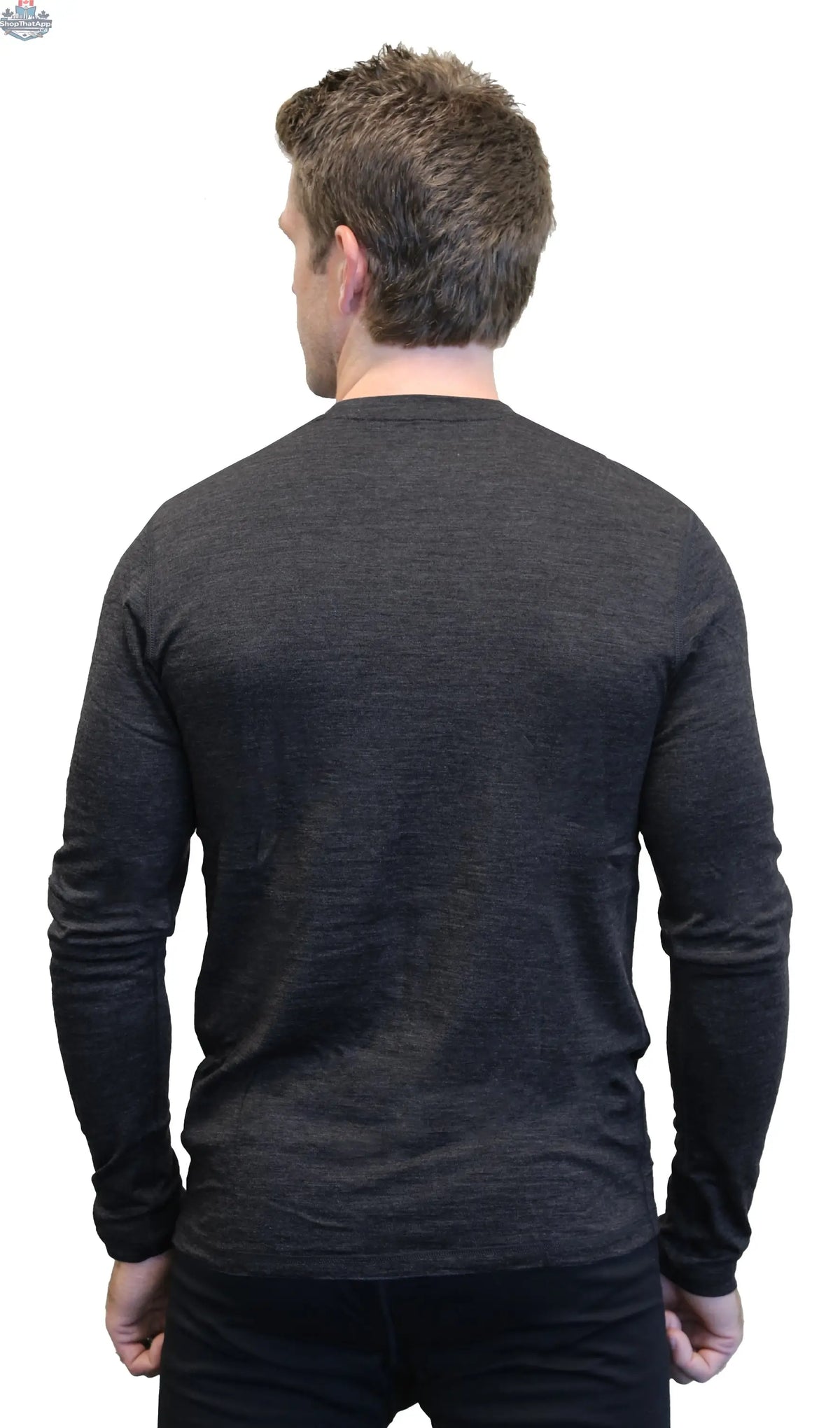 Men's Merino Wool Long Sleeve Crew Neck — Midweight - Shopthatapp.ca