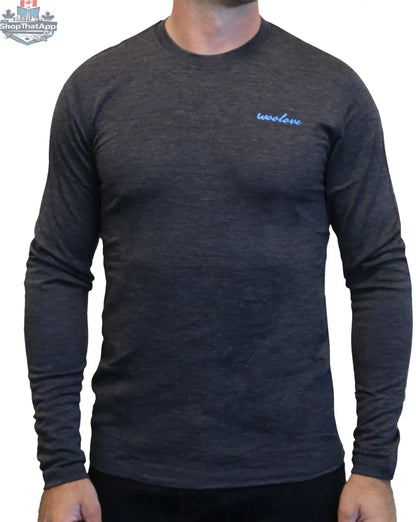 Men's Merino Wool Long Sleeve Crew Neck — Midweight - Shopthatapp.ca