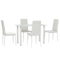 Adam Modern Space-Saving Dining Set for 4-White - Shopthatapp.ca