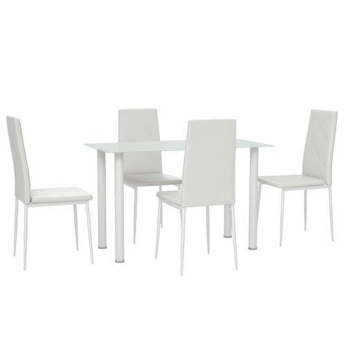 Adam Modern Space-Saving Dining Set for 4-White - Shopthatapp.ca