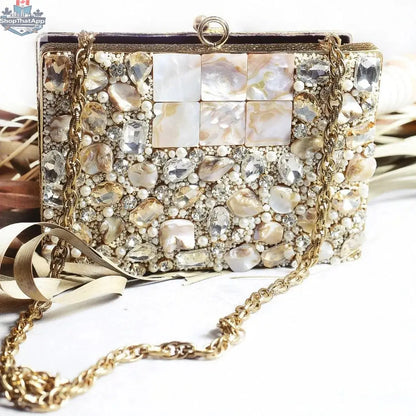 LYLA Gold Clutch bag - Shopthatapp.ca