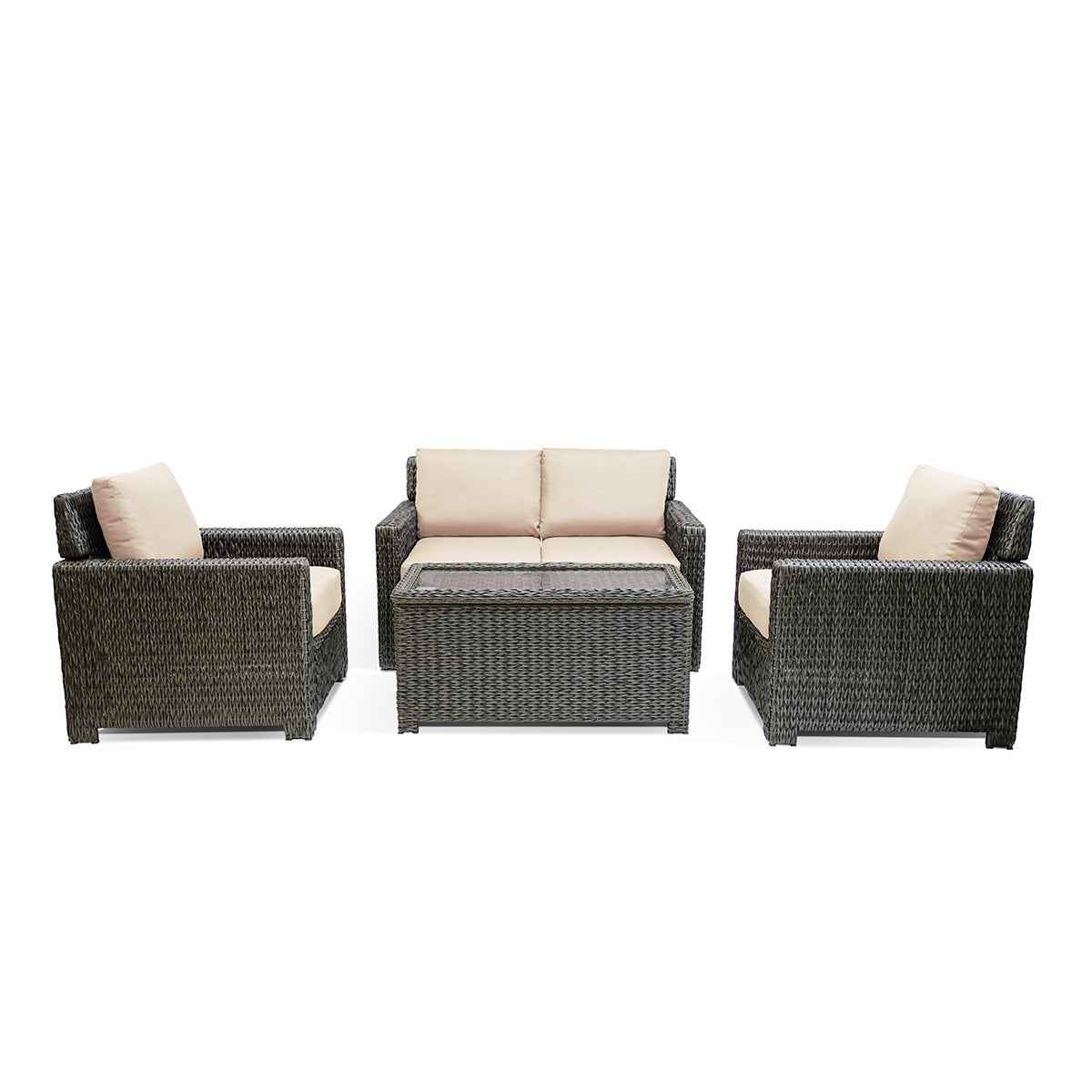 Laguna Point 5-Piece Wicker Outdoor Conversational Loveseat Set
