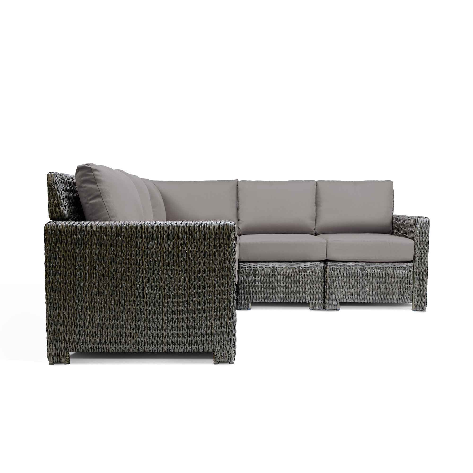 Laguna Point 4-Piece Wicker Outdoor Sectional Set