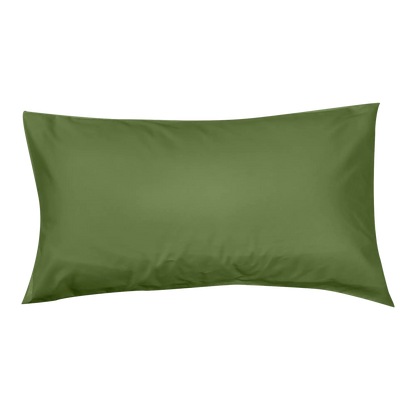 Organic percale pillowcase set from Skylark+Owl Canada featuring soft, leaf-patterned pillowcases for luxurious sleep.