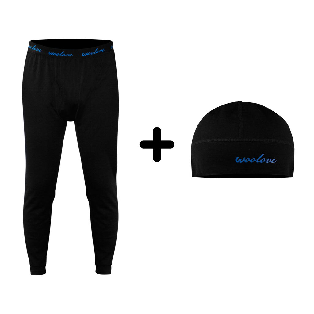 Men's Merino Wool Leggings + Beanie Bundle — Midweight