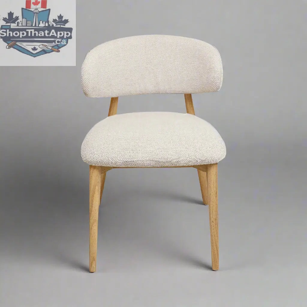 Hygge Design House Nero Vogar dining chair with wooden legs and upholstered seat, modern Scandinavian style for dining rooms