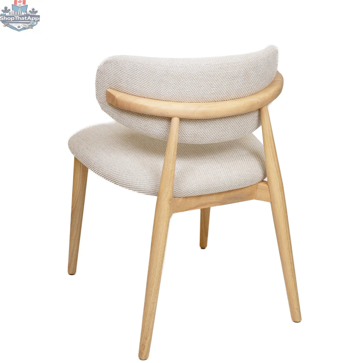 Hygge Design House Nero Vogar dining chair with a sleek wooden frame and upholstered seat, modern and stylish for dining rooms.