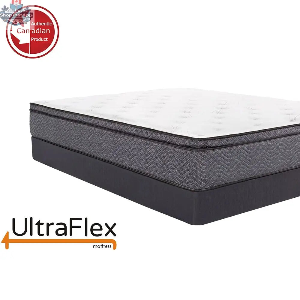 UltraFlex® REVIVE Hybrid Mattress with 12-inch pillowtop, HD coils, hypoallergenic foam, eco-friendly design, made in Canada.