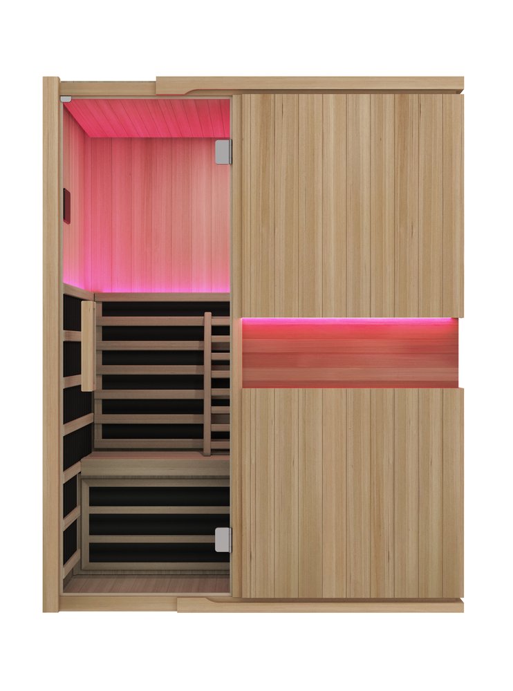 Blisspod | Milano | Full Spectrum Sauna Canadian Hemlock Ultra Low EMF, 7 Far Infrared & Red Glass Heater & Chromotherapy – 3 Person - Www.Shopthatapp.ca