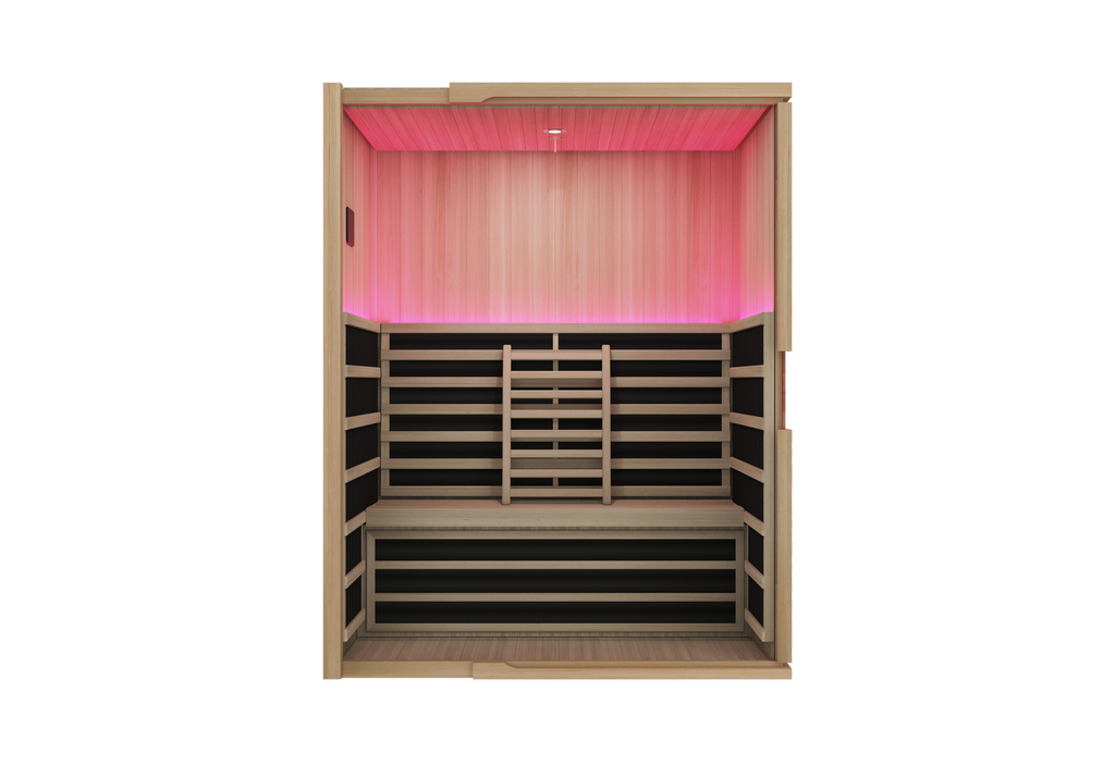 Blisspod | Milano | Full Spectrum Sauna Canadian Hemlock Ultra Low EMF, 7 Far Infrared & Red Glass Heater & Chromotherapy – 3 Person - Www.Shopthatapp.ca